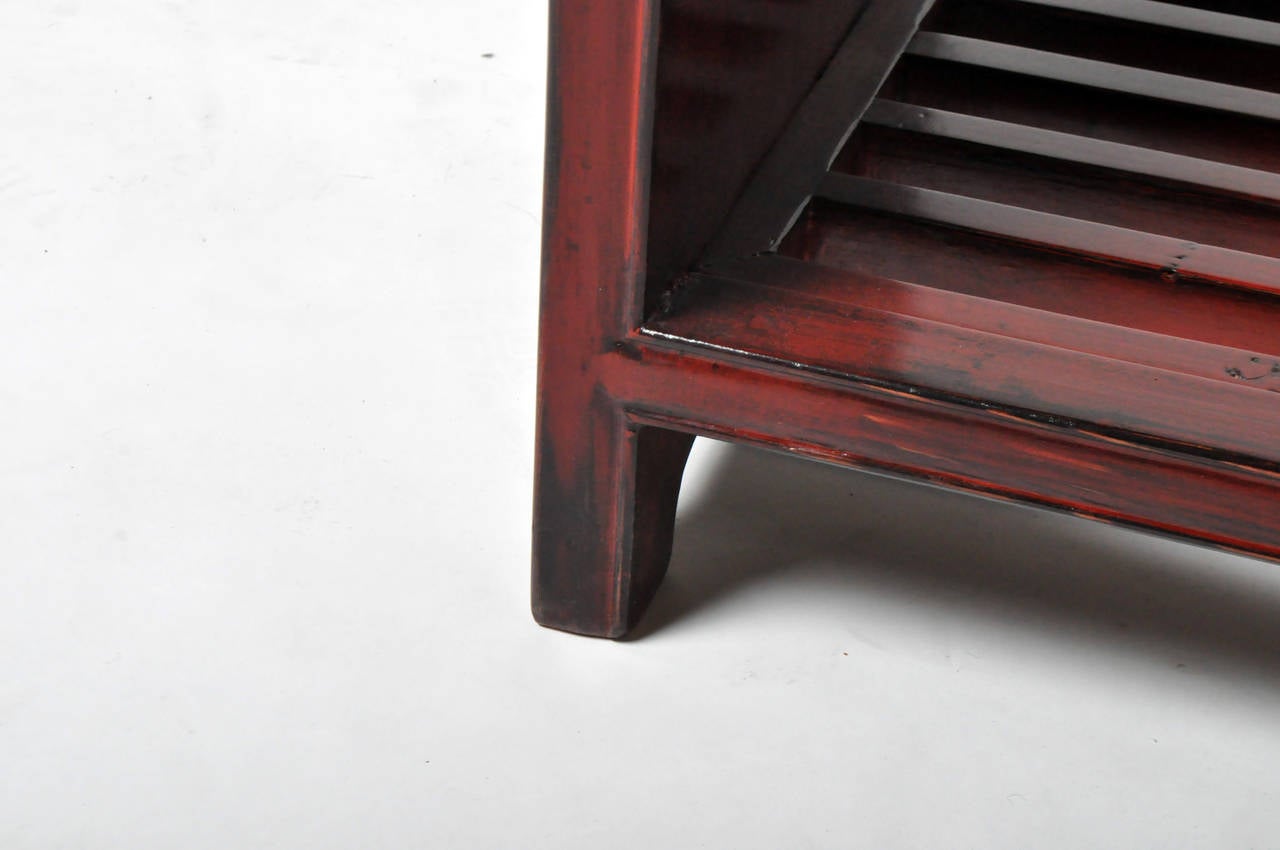 Red Lacquered Console Table 4