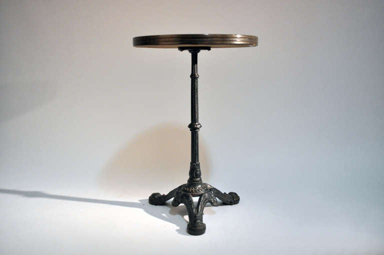 French Bistro Table With Metal Legs at 1stDibs