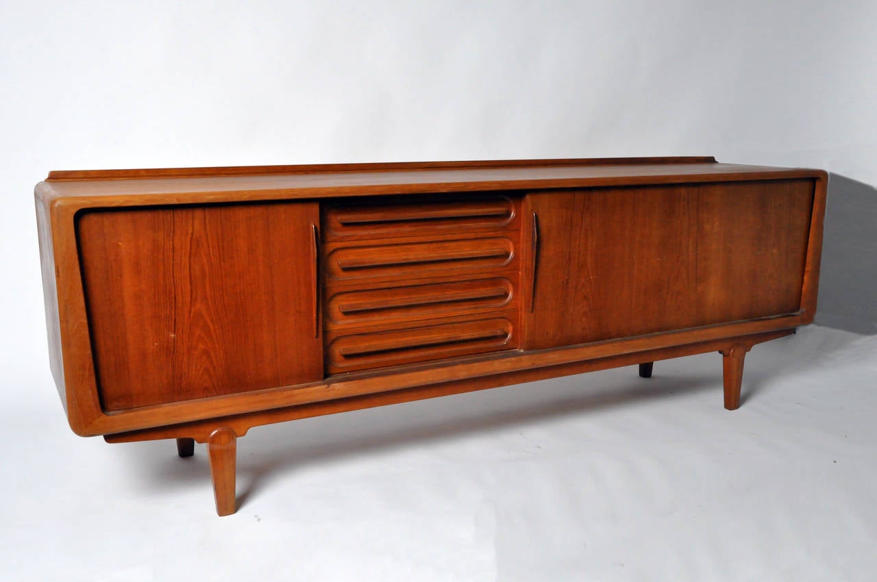 Mid-Century Modern Console with Four Drawers by Vamo Sonderborg