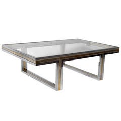 French Coffee Table with Glass Top