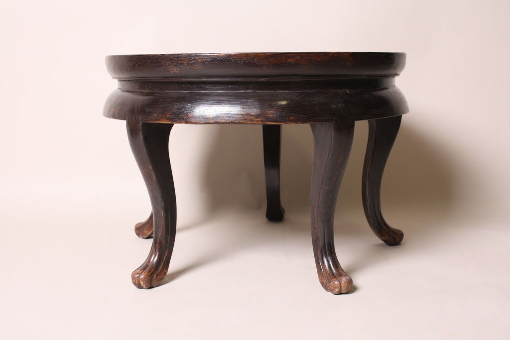 Chinese Kwang Side Table with Stone Top