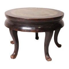 Antique Chinese Kwang Side Table with Stone Top
