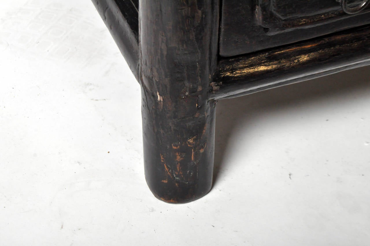 19th Century Black Lacquered Chest 4