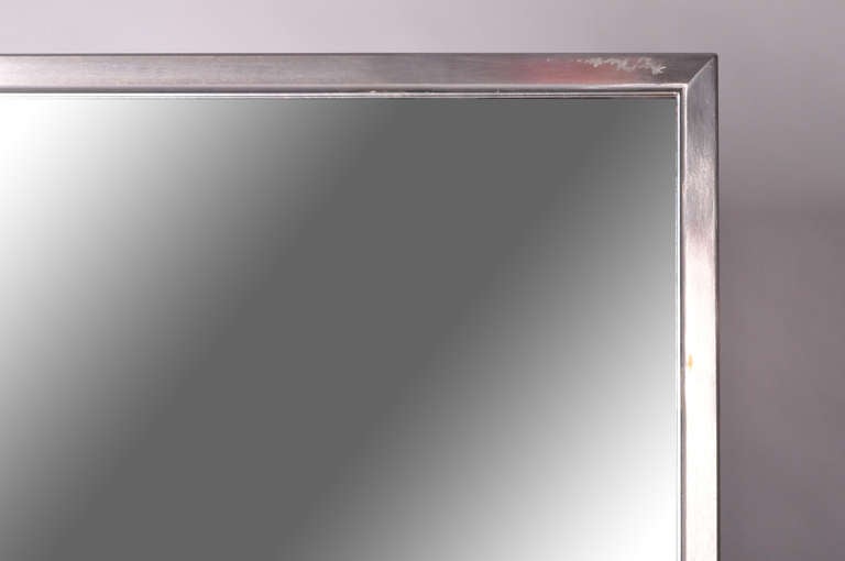 Brushed Nickel Mirrors with Hidden Casters at 1stDibs mirror on