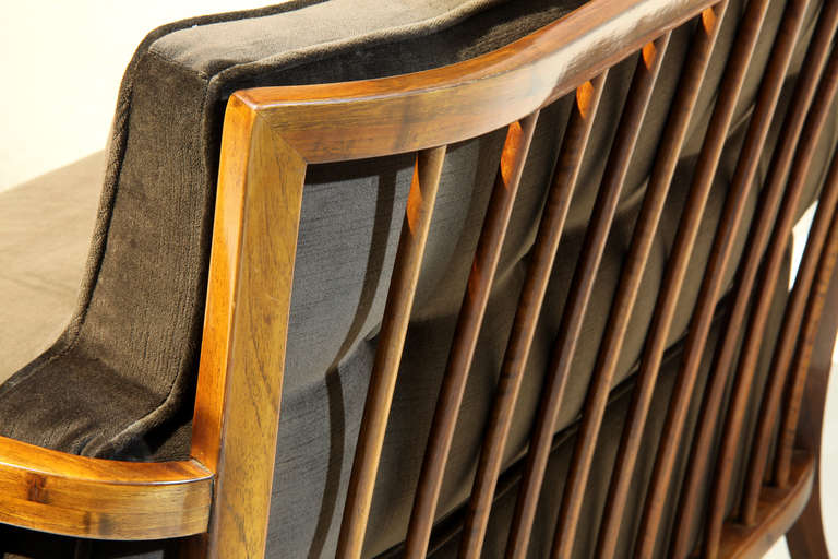 Upholstery Streamlined Art Deco Settee by Kaesz Gyula