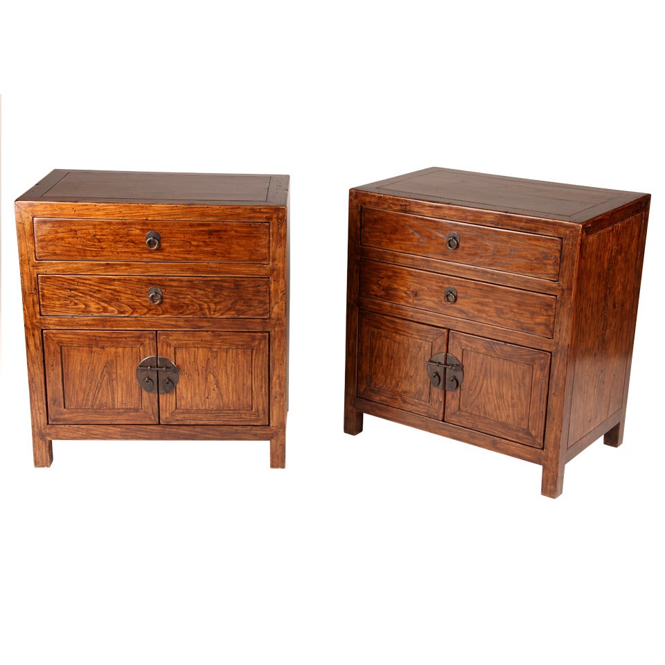 Pair of 19th Century Side Chests with Two Drawers