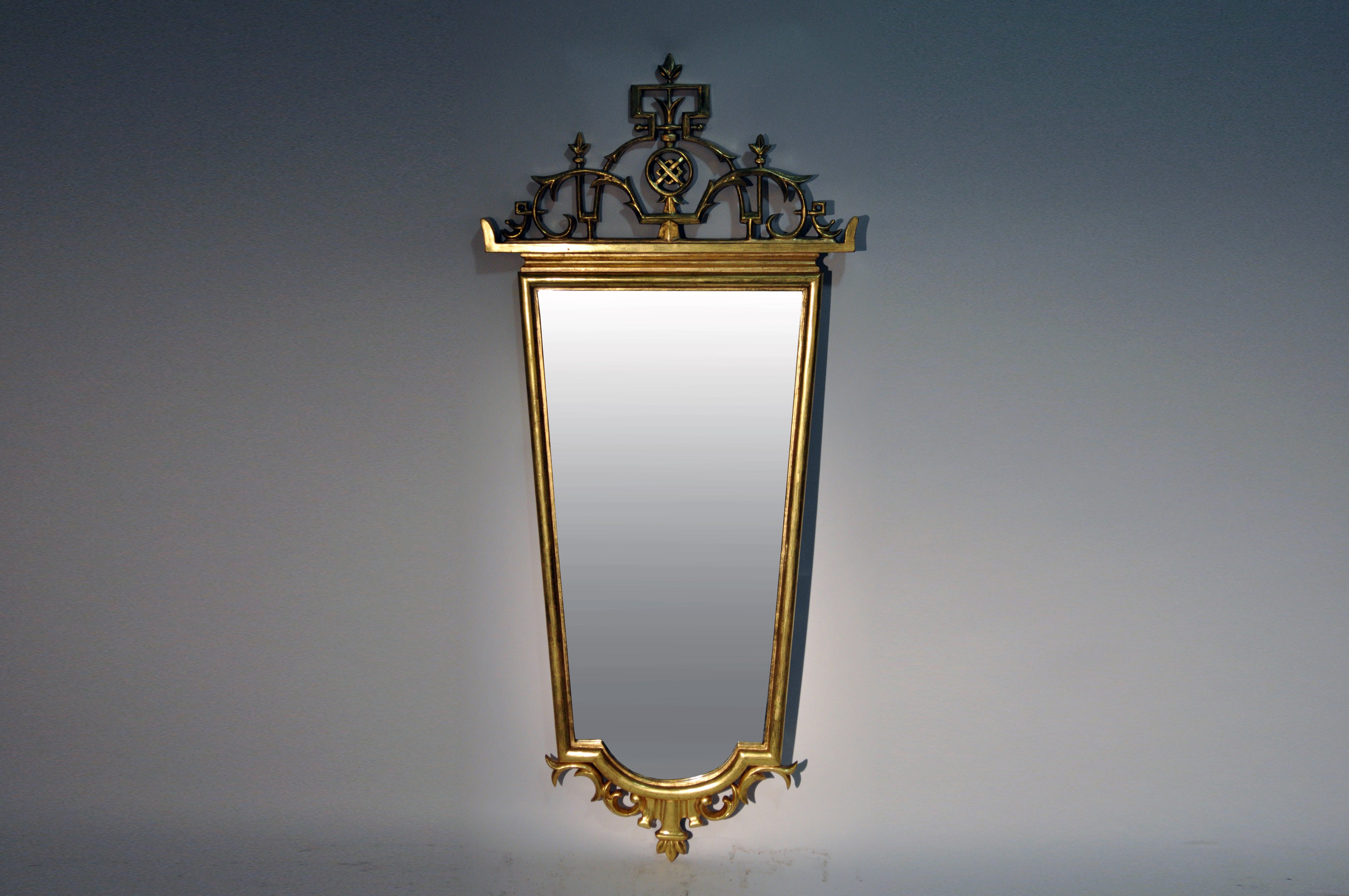 Hungarian Giltwood Mirror in the Style of Lajos Kozma