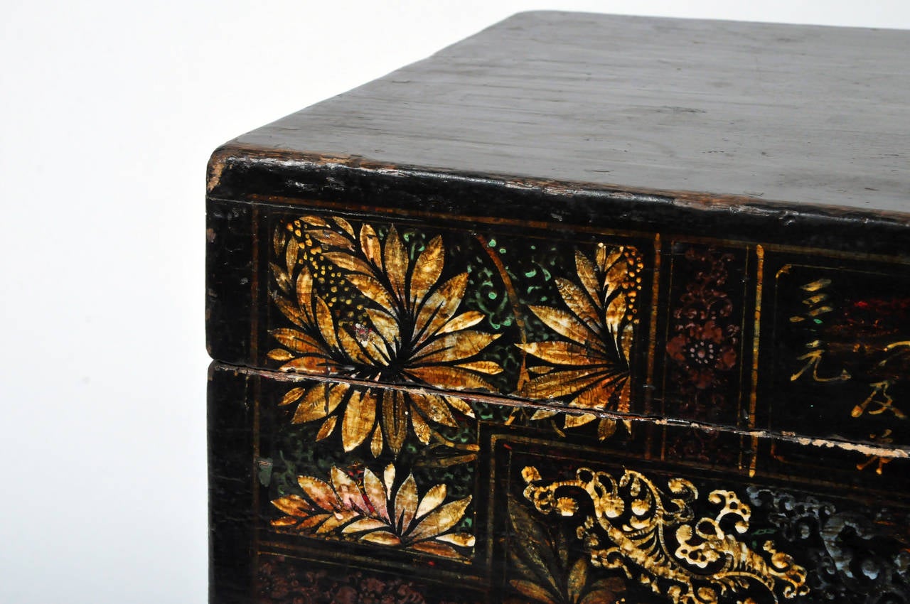 20th Century Chinese Painted Wedding Trunk