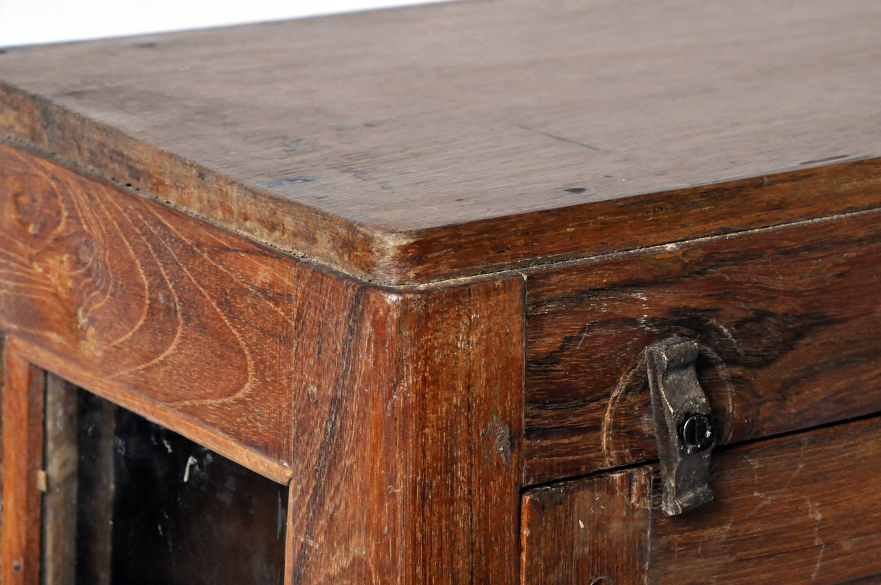 20th Century Colonial Teak Wood Display Cabinet