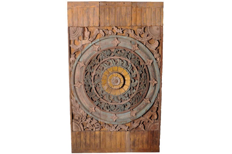 Carved Teak Ceiling Panel
