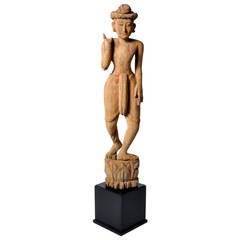 Thai Teakwood Hand-Carved Sculpture