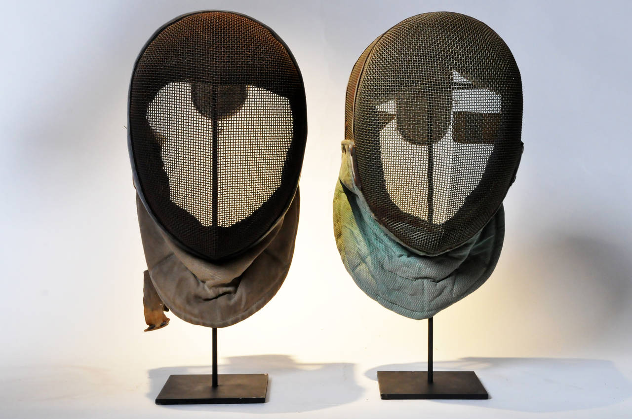 Japanese Pair of Vintage Fencing Masks