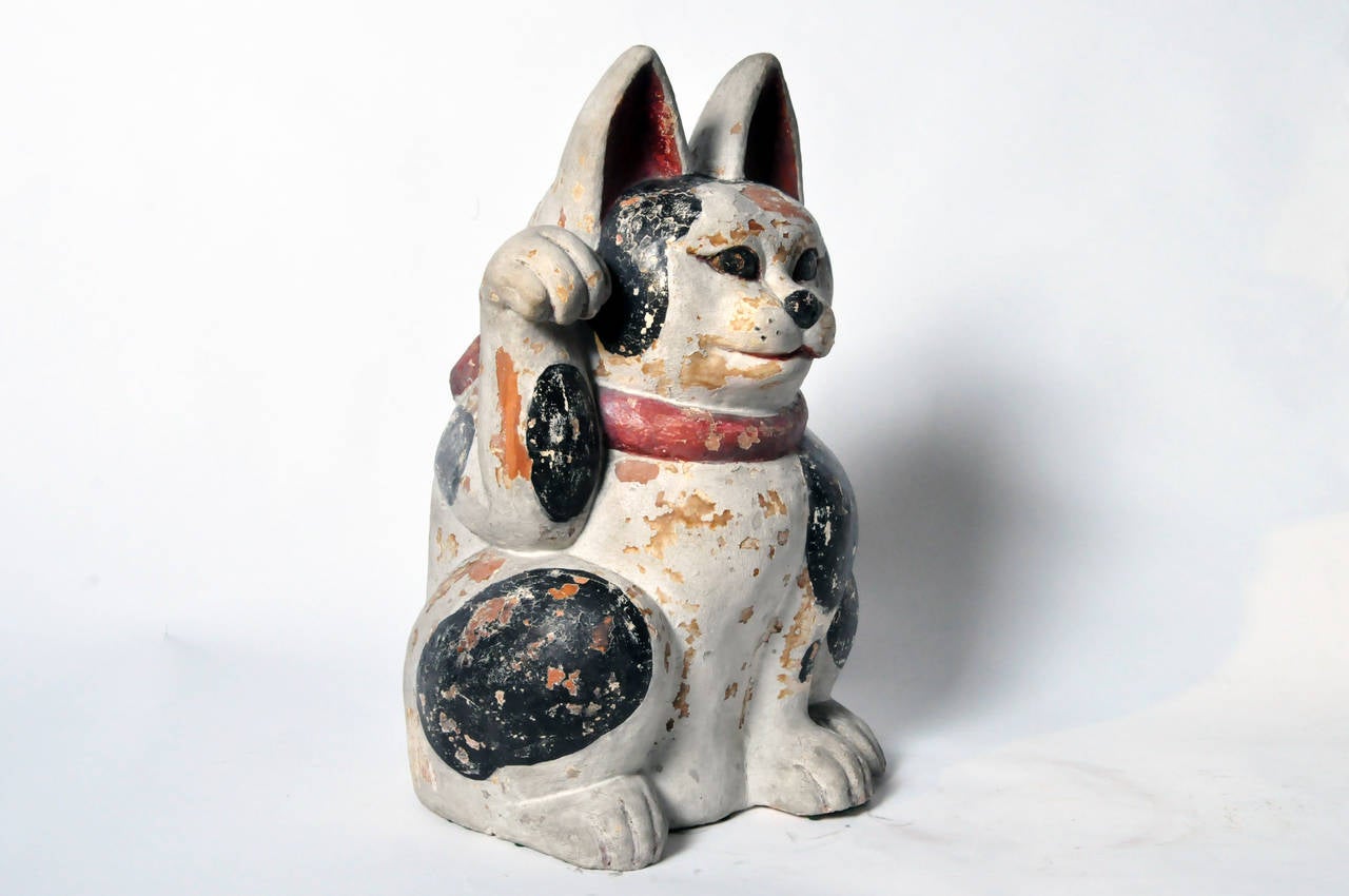 Terracotta Japanese Beckoning Cat