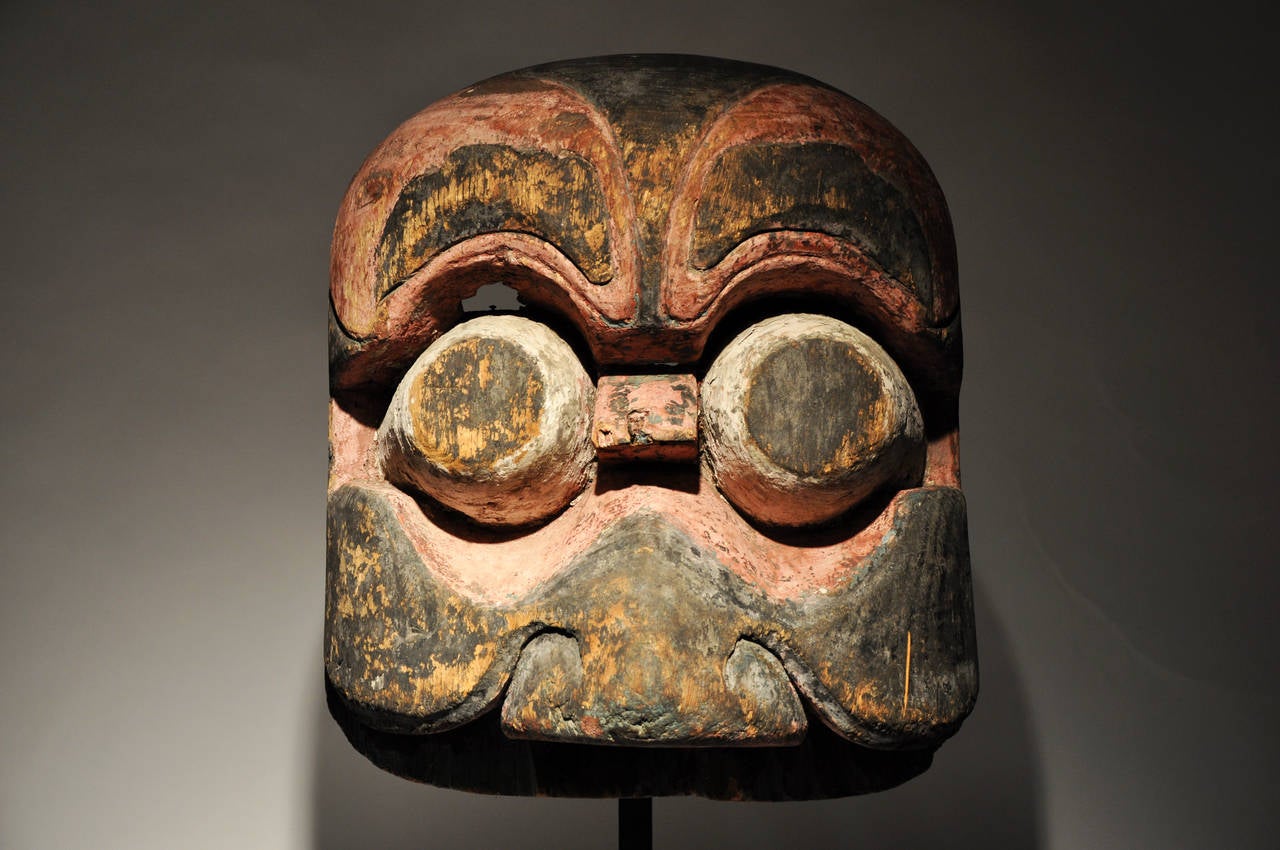 19th Century Carved Temple Mask 1