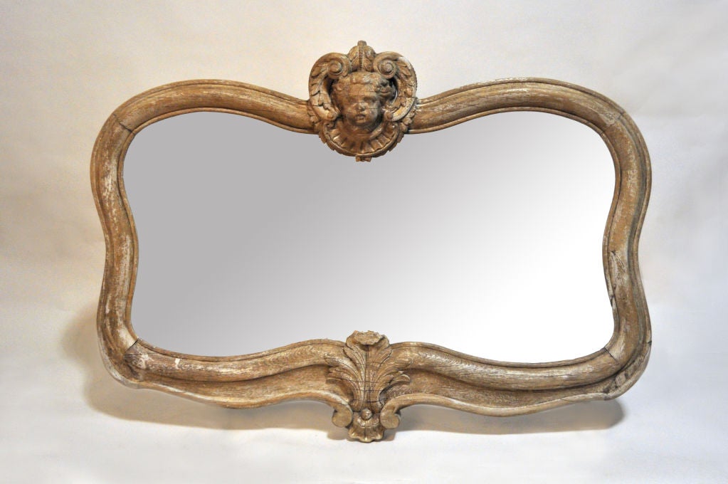 Wooden Mirror Frame with Carving
