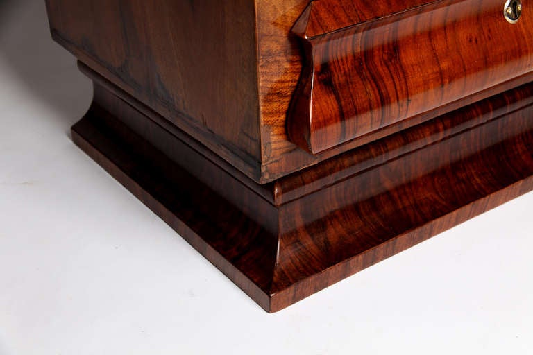 Walnut Art Deco Side Chest