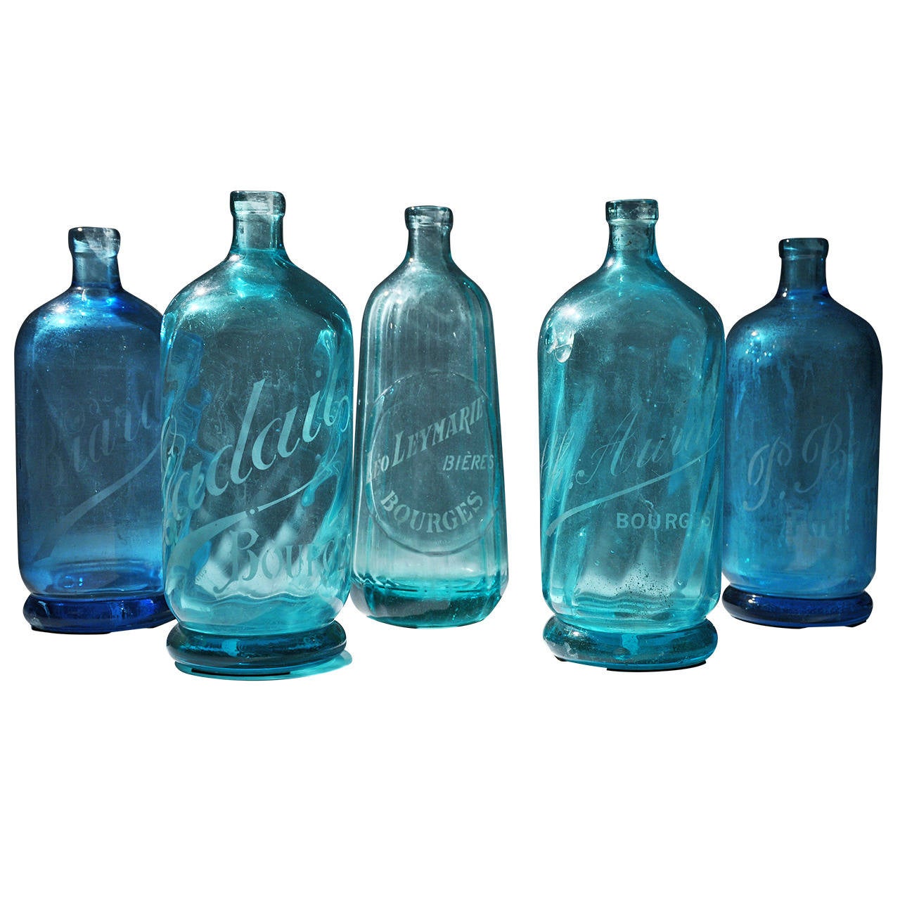 Vintage French Glass Soda Bottles at 1stdibs