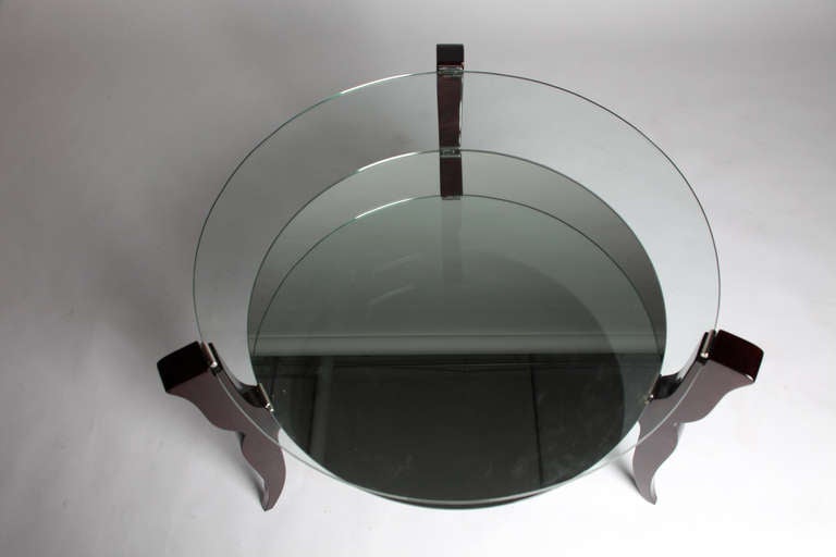 French MirrorandGlass Cocktail Table at 1stdibs