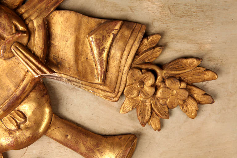 Vergoldeter Trumeau-Spiegel aus der französischen Provence (18. Jahrhundert und früher) im Angebot