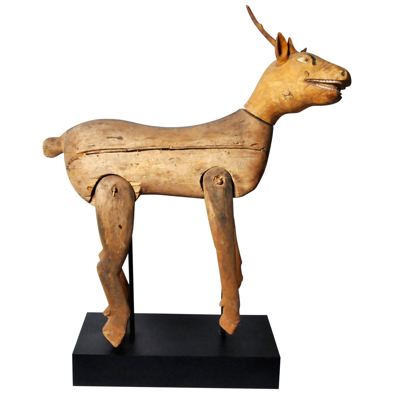 Large Wooden Puppet in the Form of a Deer