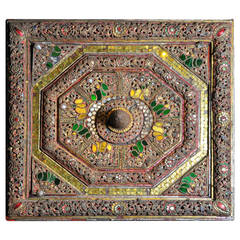 Hand-Carved and Gilt Burmese Ceiling Panel