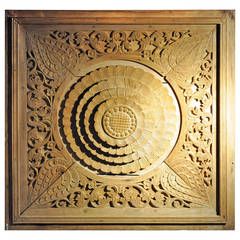 Natural Teakwood Carved Panel