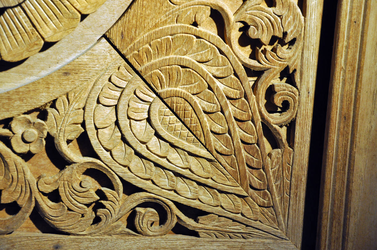 Natural Teakwood Carved Panel 2