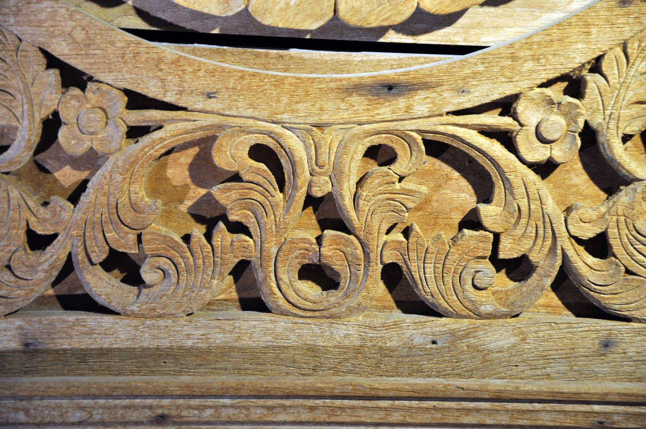 Natural Teakwood Carved Panel 4