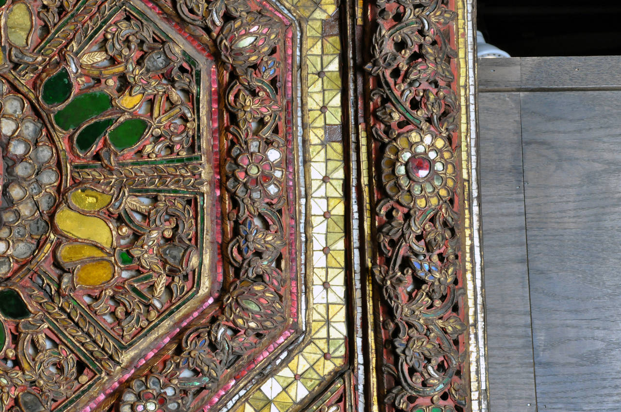 Hand-Carved and Gilt Burmese Ceiling Panel In Excellent Condition In Chicago, IL