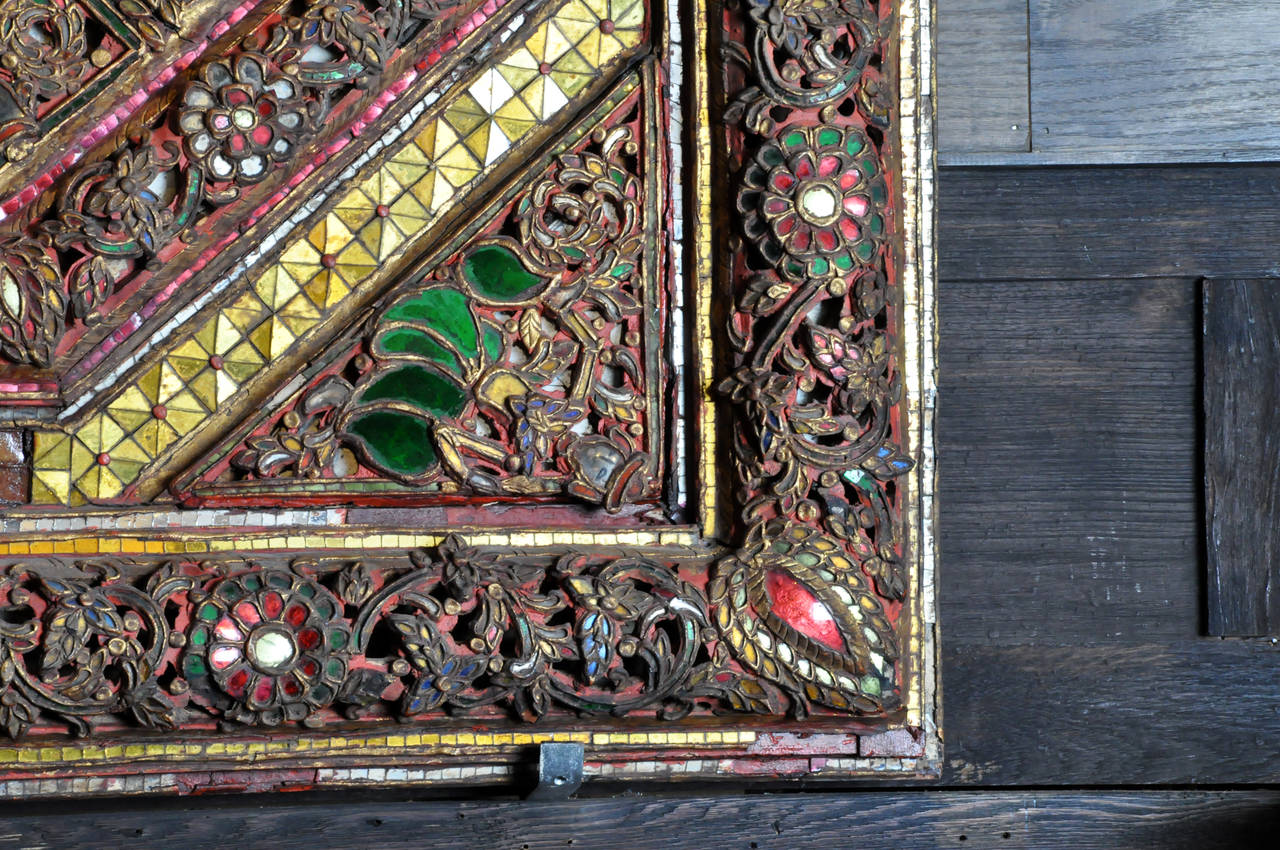 Hand-Carved and Gilt Burmese Ceiling Panel 1