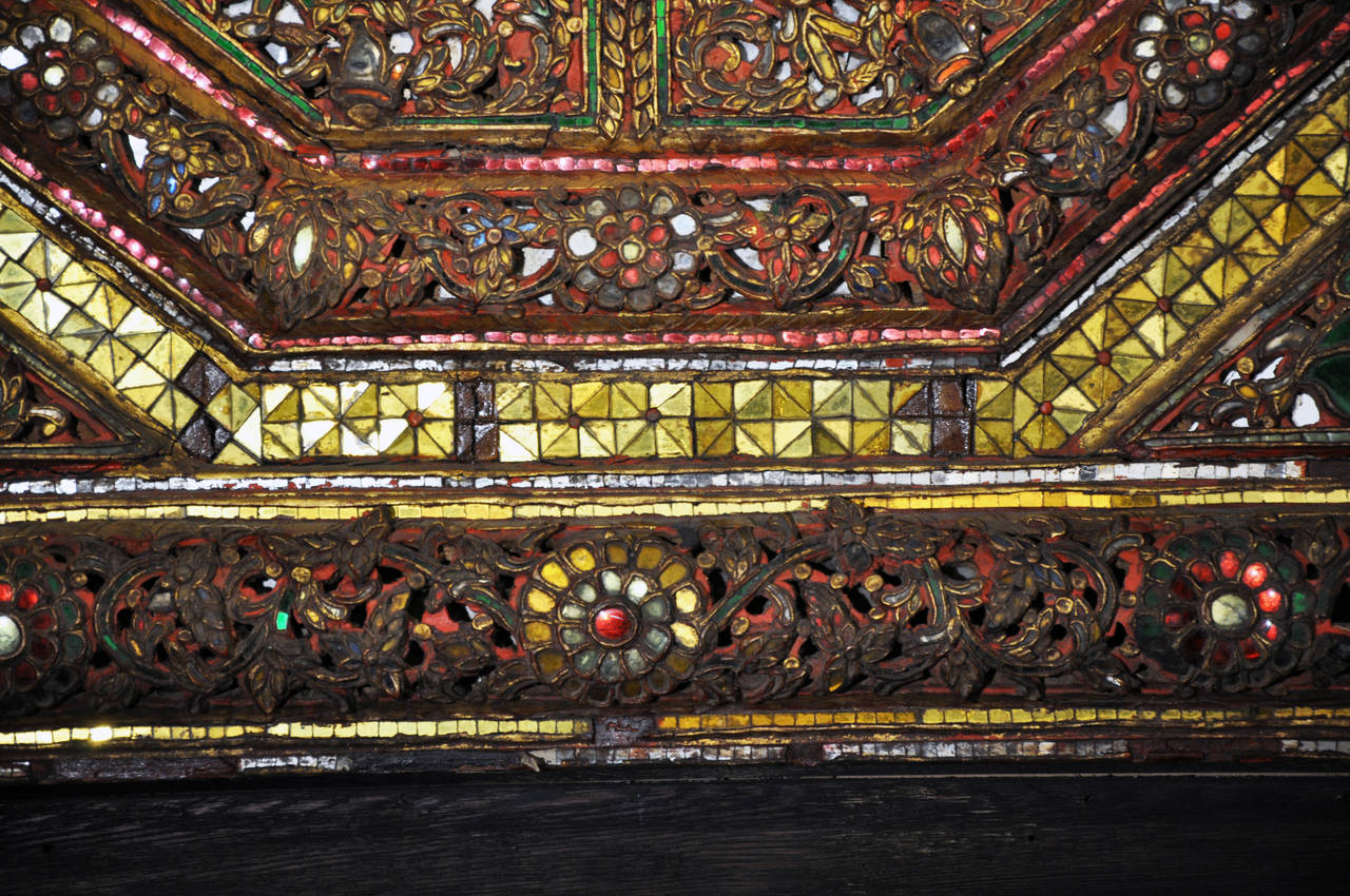 Hand-Carved and Gilt Burmese Ceiling Panel 4
