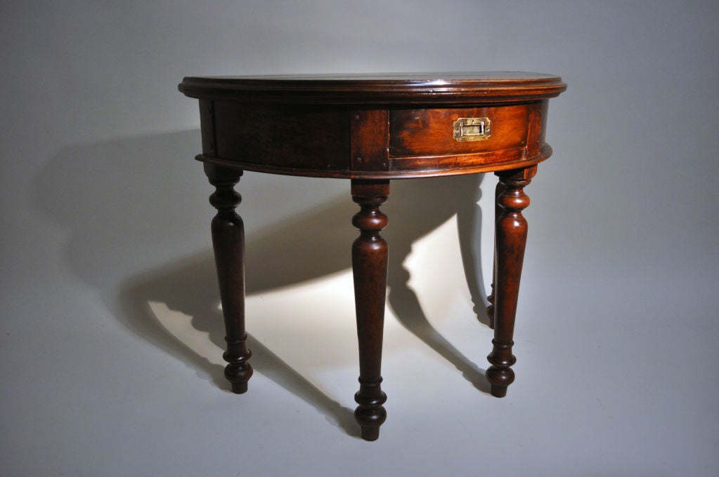 British Colonial Half Round Table