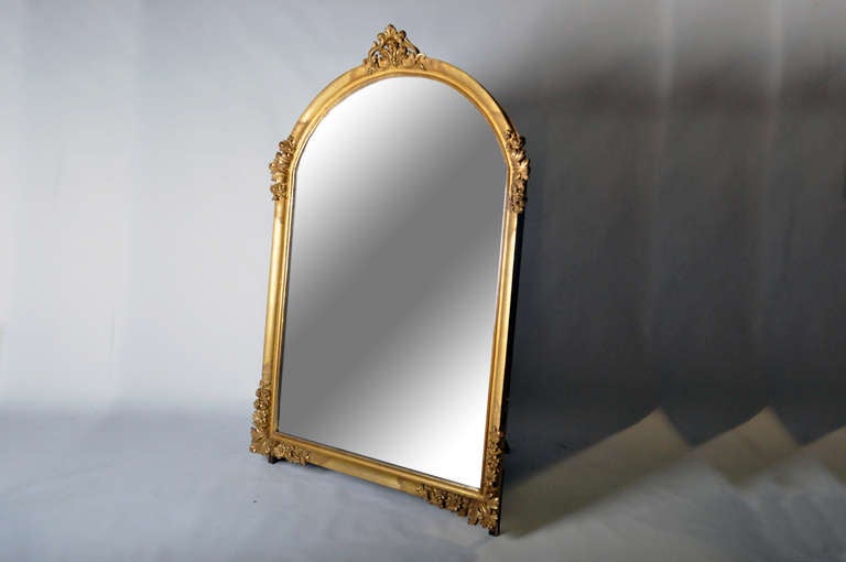 French 19th Century Carved Gold Leaf Mirror