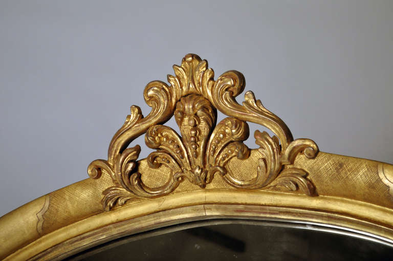 19th Century Carved Gold Leaf Mirror 3