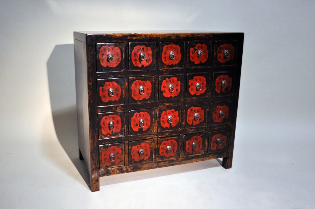 Chinese Medicine Chest with Original Labels