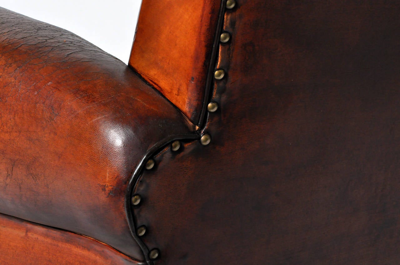Vintage French Leather Club Chair 2