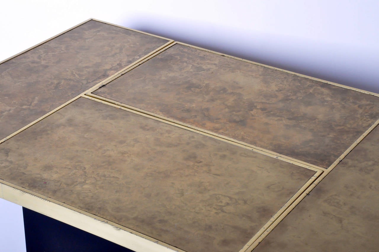 Gold-Plated Iron Convertible Coffee Table