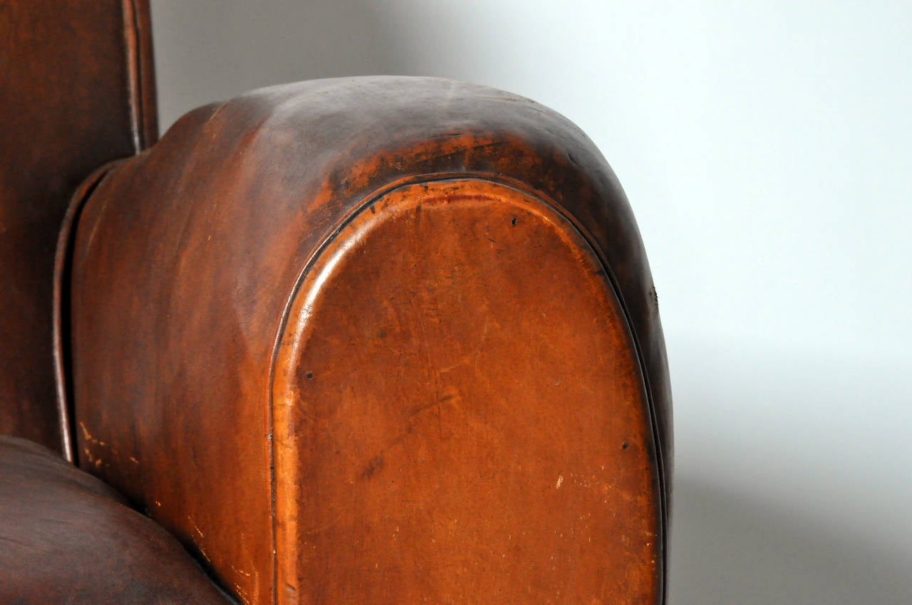 Vintage French Leather Club Chair 2