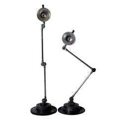 Pair of Large Industrial Lamps