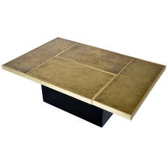 Gold-Plated Iron Convertible Coffee Table