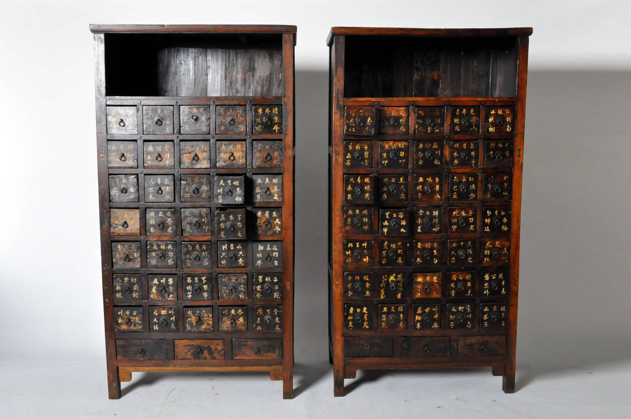 Chinese Pair of Qing Dynasty Medicine Chests