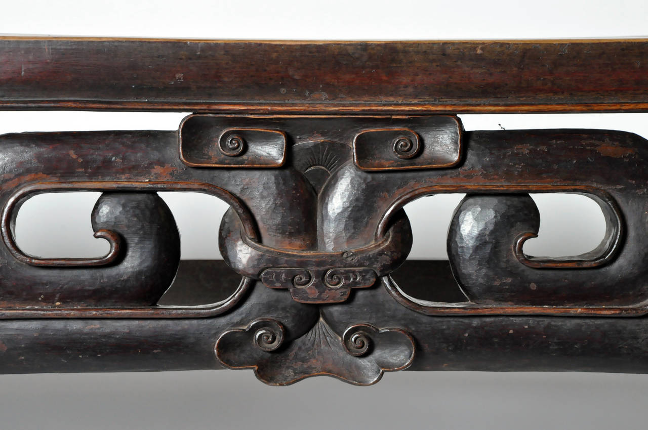 19th Century Tall Altar Table with Carving 1