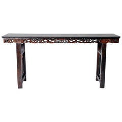Antique 19th Century Carved Altar Table