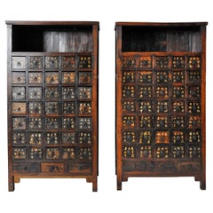 Antique Pair of Qing Dynasty Medicine Chests