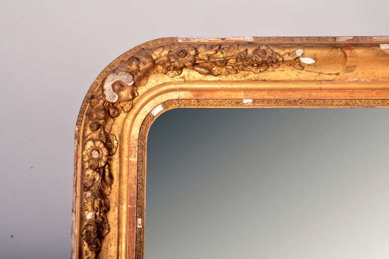 French Louis Philippe Style Giltwood Mirror
