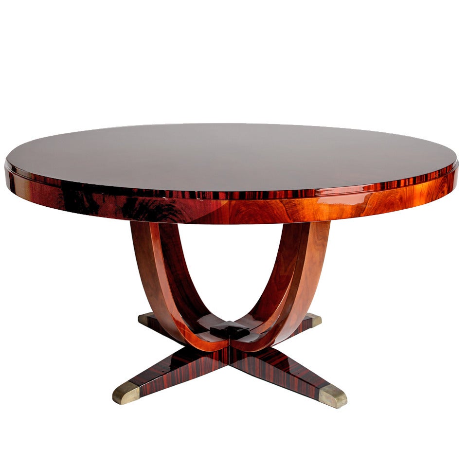 Round Art Deco Dining Table at 1stDibs