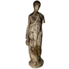 Garden Stone Figure of a Lady with a Water Jar