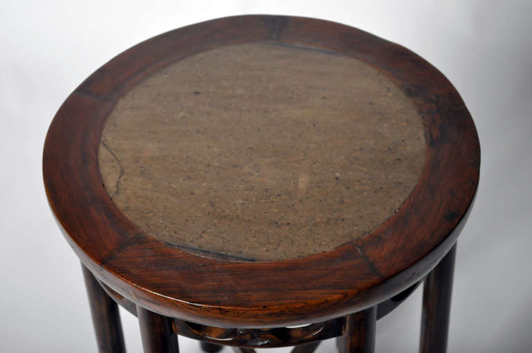 Elm 19th Century Round Stool