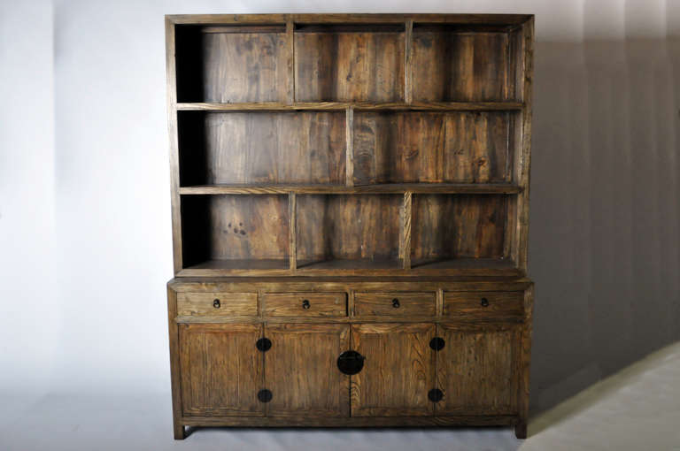 19th Century Two-Section Cabinet with Display Shelves