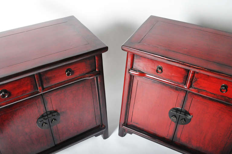 Pair of 19th Century Tapered  Bed Side Chests 4